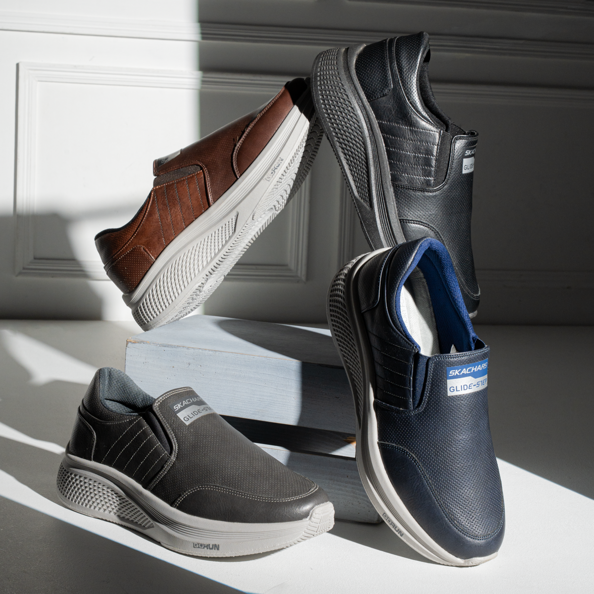 Glide Step Leather Skechers